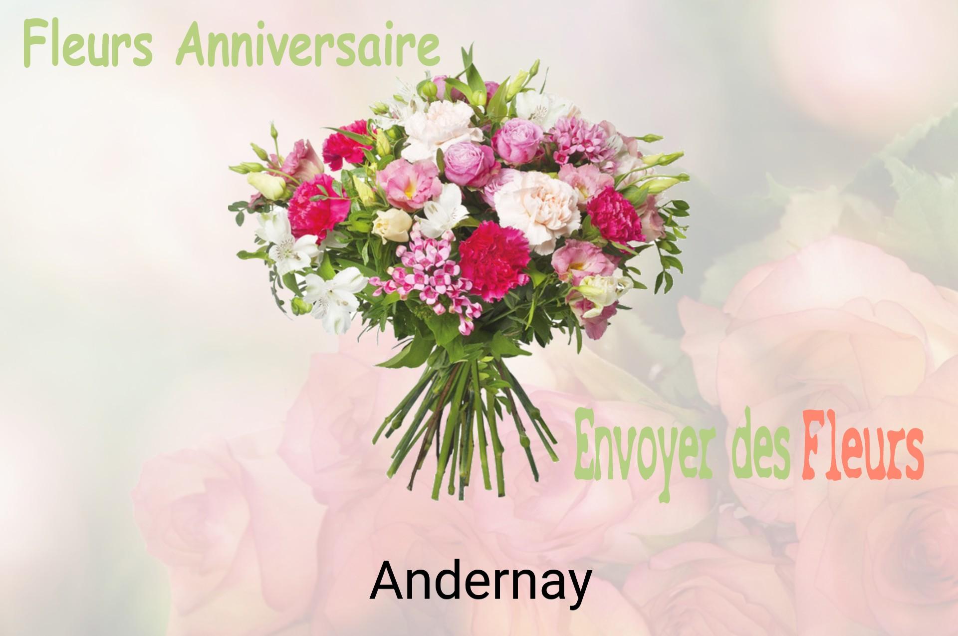 Bouquet de fleurs d’anniversaire livré à Andernay